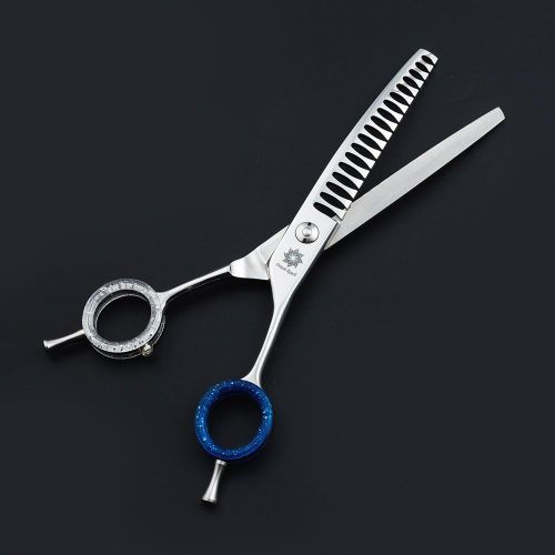  Dream Reach 7.0 Professional Japan 440C Twin Tail Downward Curved Pet Grooming Thinning/Blending/Texturizing Scissors Dog&Cat Grooming Chunkers Shear