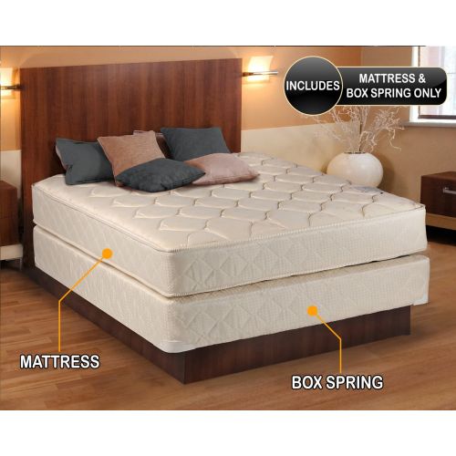  Dream Solutions USA Comfort Classic Gentle Firm Full XL (54x80x9) Mattress and Box Spring Set - Fully Assembled, Orthopedic, Good for your back, Superior Quality - Long Lasting and 2 Sided - By Dream