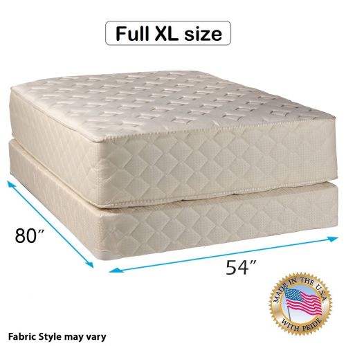  Dream Solutions USA Highlight Luxury Gentle Firm Full XL Size(54x80x14) Mattress & Box Spring Set - High Quality, Spinal Back Support, Innerspring Coils, Premium edge guards, Longlasting Comfort by Dr