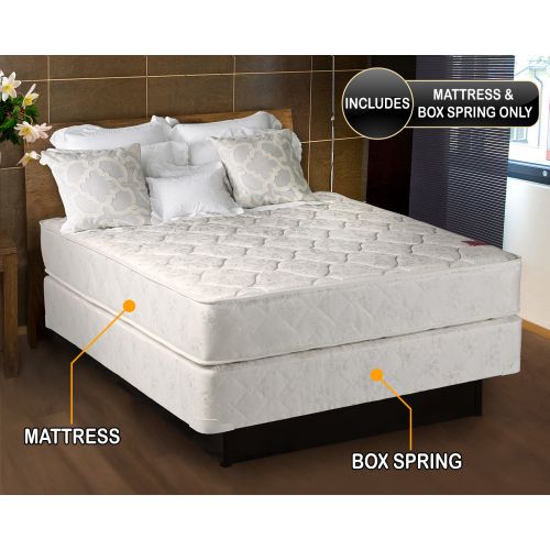  Legacy Full size (54x75x8) Mattress and Low Profile Box Spring Set - Fully Assembled, Good for your back, Superior Quality - Long Lasting and 2 Sided by Dream Solutions USA