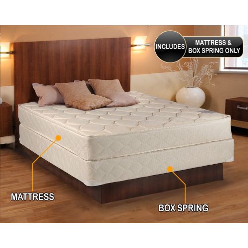  Dream Solutions USA Comfort Classic Gentle Firm Queen size (60x80x9) Mattress and Box Spring Set - Fully Assembled, Orthopedic, Good for your back, Superior Quality - Long Lasting and 1 Sided - By Dre