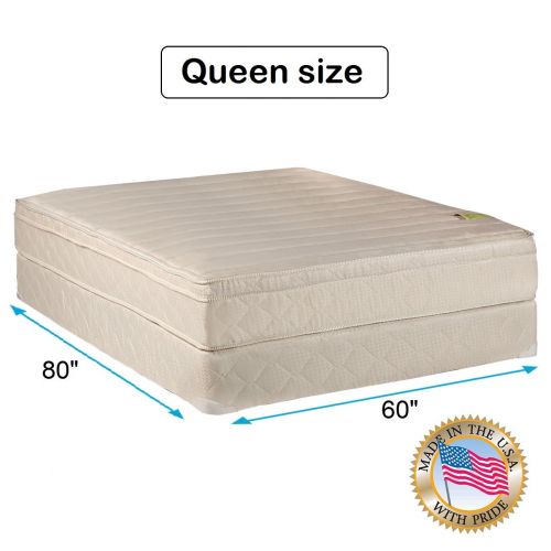  Dream Solutions USA Comfort Pedic Extra Firm Queen size (60x80x10) Mattress & Box Spring set - Sleep System with Enhance Support, Fully Assembled, Plush Knit Cover, Great for your Back by Dream Soluti