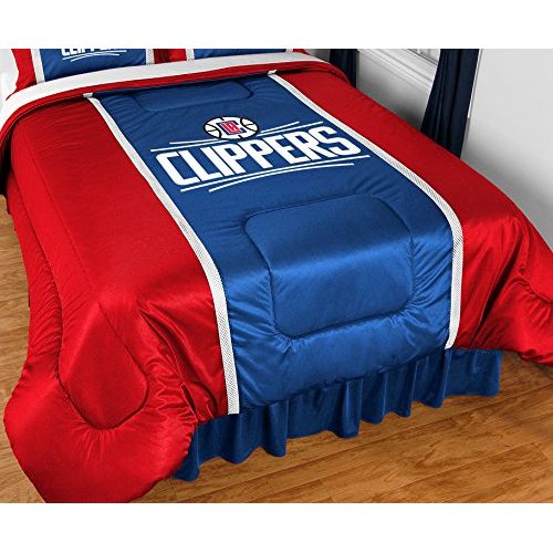  Dream Time Kids Bedding LOS ANGELES LA CLIPPERS 3 Piece KING BEDDING SET, Comforter, 2 - Pillowcases, Logo NBA Boys Basketball