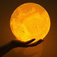 Dream3DPrinting 16 Colors Moon Night Light | Moon Lamp Gift | 3D Moon Lamp | Lunar Lamp | Modern Desk Lamp | Astrology | Valentine | Gift for her / him