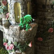 /DreamFairyGardens Fairy garden, fairy tale, fairy dragon, micro mini dragon, TINY dragon, green dragon