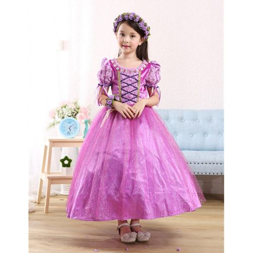  DreamHigh Girls Halloween Princess Rapunzel Costume Dress 3-10 Years