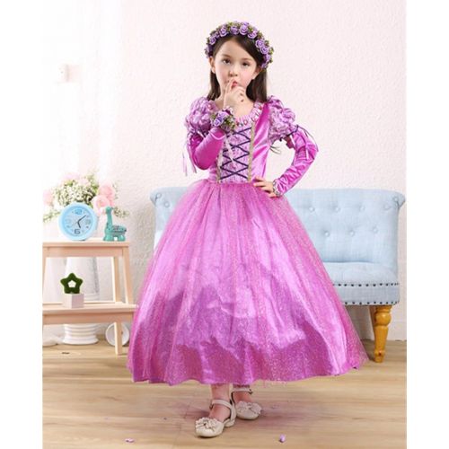  DreamHigh Girls Halloween Princess Rapunzel Costume Dress 3-10 Years