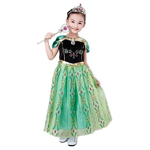  DreamHigh Little Girls Princess Cosplay Costume Dress 2T, 2 Years, Green