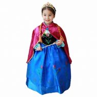 DreamHigh Halloween Princess Anna Costume Girls Dress with Cape