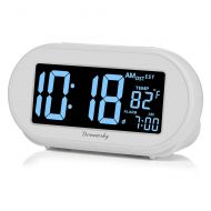 DreamSky Auto Time Set Alarm Clock with Snooze and Dimmer, Charging Station/Phone Charger with Dual USB Port .Auto DST Setting, 4 Time Zone Optional, Battery Backup.: Electronics
