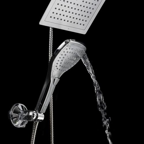  DreamSpa Ultra-Luxury Rainfall Combo with Revolutionary Push-Control Hand Shower (Oval Square)