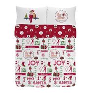 DreamTex, The Elf on the Shelf Official The Elf On The Shelf Joy Reversible UK Double /US Full Duvet Cover With 2 Pillowcases Bedding Set