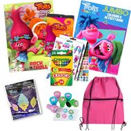 Dreamworks Trolls Coloring Book Toy Set by ColorBoxCrate -7 PACK - Includes Trolls Activity Books, Trolls Puzzle, Trolls Crayons, Trolls Stickers, Trolls Stampers, Trolls Candy for