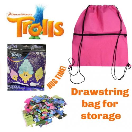  Dreamworks Trolls Coloring Book Toy Set by ColorBoxCrate -7 PACK - Includes Trolls Activity Books, Trolls Puzzle, Trolls Crayons, Trolls Stickers, Trolls Stampers, Trolls Candy for