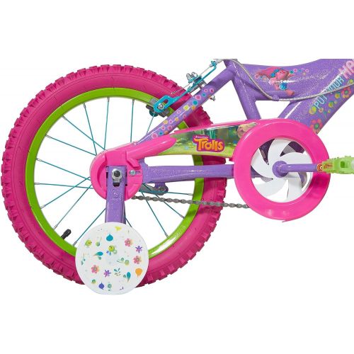  DreamWorks Dynacraft Trolls Girls BMX Street/Dirt Bike with Hand Brake 16