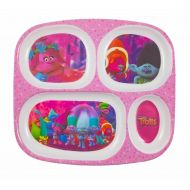 DreamWorks Trolls Trolls Divided Plate for Kids with 4 Compartments, Break-Resistant and BPA-Free