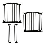 Dreambaby Chelsea Auto Close Security Gate in White Value Pack (Includes 2 Gates and 2 Extensions)