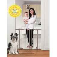 Dreambaby Boston Magnetic Auto Close Security Gate w/Stay Open Feature (29.5-38 inches, Taupe)