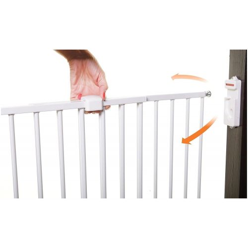  Dreambaby Broadway Extra Wide and Tall Expandable Gate with Track It Technology, White