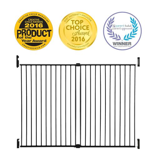  Dreambaby Broadway Extra Wide and Tall Expandable Gate with Track It Technology, White