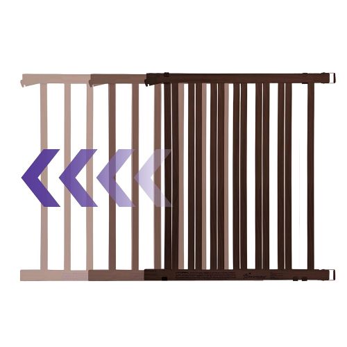  Dreambaby Nelson Expandable Wooden Walk Through GRO-Gate - Perfect for Large Openings and Top of Stairs (Natural)