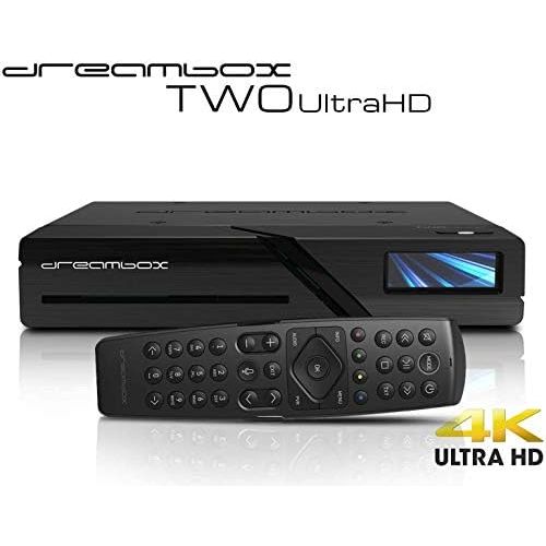  Dreambox 13590 Two Ultra HD BT 2X DVB S2X MIS Tuner 4K 2160p E2 Linux Dual WiFi H.265 HEVC Black