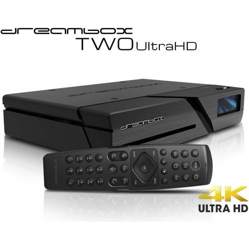  Dreambox 13590 Two Ultra HD BT 2X DVB S2X MIS Tuner 4K 2160p E2 Linux Dual WiFi H.265 HEVC Black