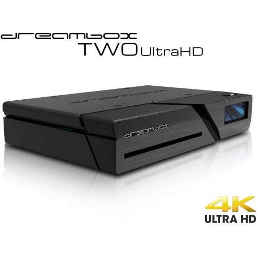  Dreambox 13590 Two Ultra HD BT 2X DVB S2X MIS Tuner 4K 2160p E2 Linux Dual WiFi H.265 HEVC Black