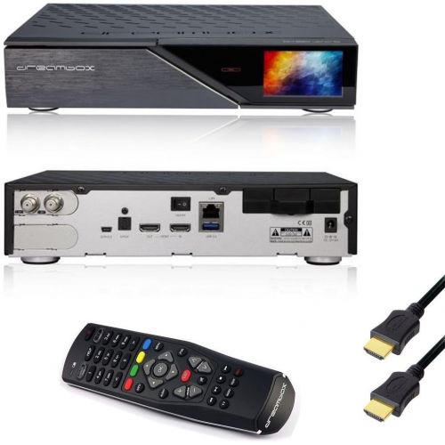  Dreambox DM920 UHD 4K 1x DVB C/T2 Dual/1x Triple Tuner E2 Linux Receiver Black