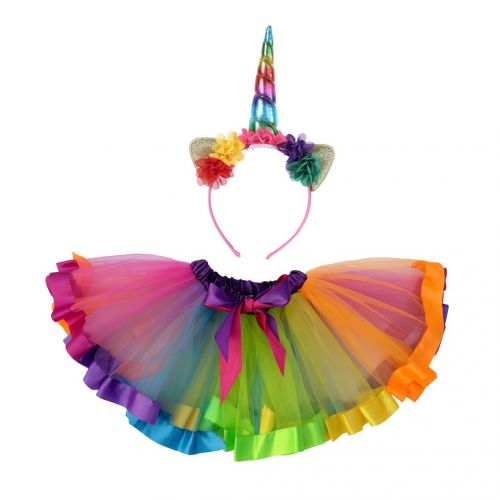  Dreamdanceworks UnicornTutu Skirt Costume for Girls Birthday Party Dress Up Set