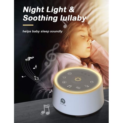  Dreamegg D1 Sound Machine - White Noise Machine with Baby Night Light for Sleeping, High Fidelity Sounds, Timer & Memory Feature, Sound Machine for Baby Adults, Home, Office, Trave