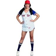 할로윈 용품Dreamgirl Womens Plus-Size Grand Slam Sporty Baseball Costume