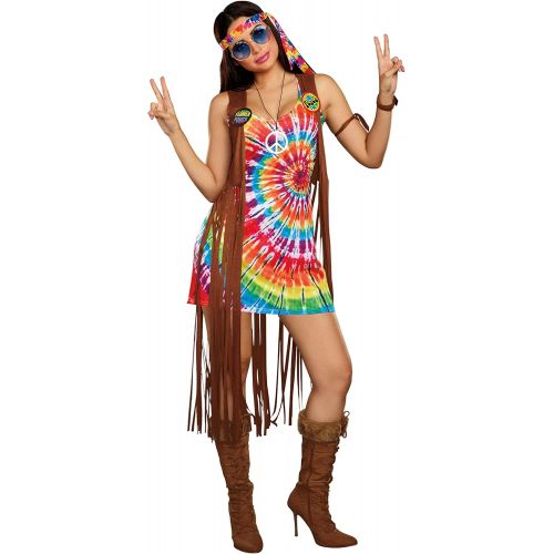  할로윈 용품Dreamgirl Womens 1960s Tie-Dyed Hippie Hottie