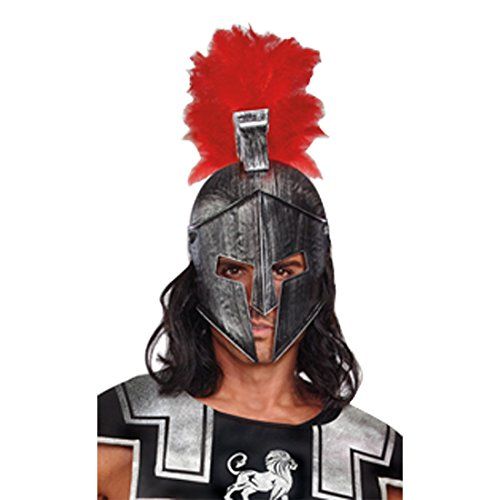  할로윈 용품Dreamgirl Mens Battle Helmet Adult Costume, Gray, One Size