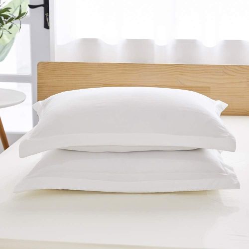  [아마존 핫딜] [아마존핫딜]Dreaming Wapiti Duvet Cover Twin,100% Washed Microfiber 3pcs Bedding Set,Solid Color - Soft and Breathable with Zipper Closure & Corner Ties (White)