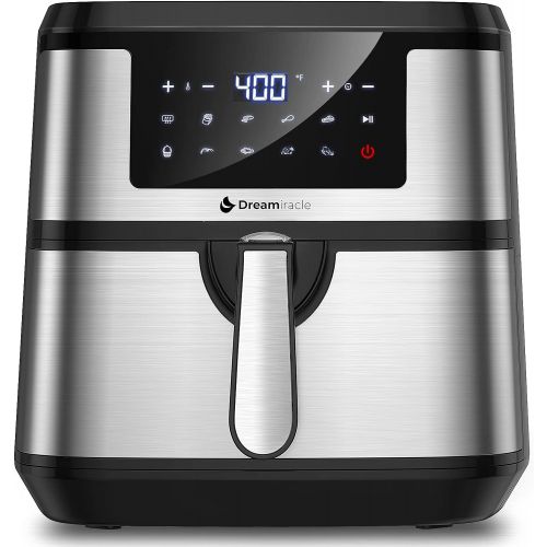  Air Fryer XL 8Qt, Dreamiracle Digital Airfryer 8 quart, 1750W Smart Air Fryer with 10 Presets One Touch LED Screen, Nonstick Detachable Basket, Preheat, Auto Shut Off, Rapid Frying