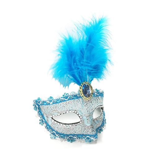  Dreamowl Sequins Lace Floral Mardi Gras Masquerade Costume Feather Mask