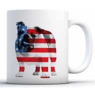 /DreamteesUS American Bulldog Mug. USA Flag Tea Cup. American Flag Coffee Mug. Patriotic Gifts