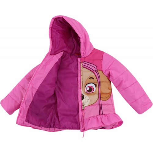  Dreamwave Toddler Girl Authentic Character Winter Puffer Jacket with Hood