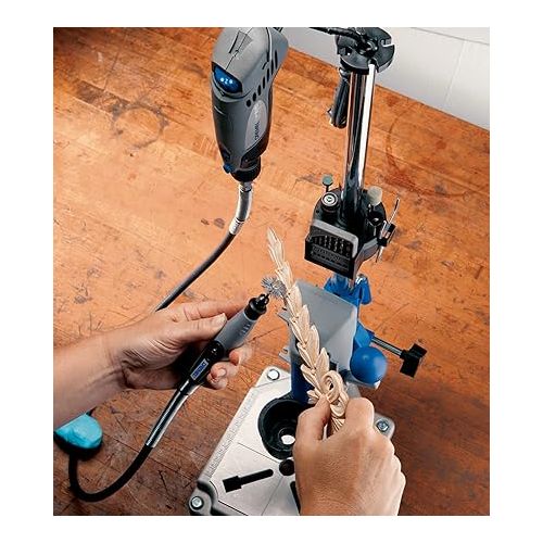  Dremel High Performance Rotary Tool Kit with Rotary Tool Workstation Drill Press Work Station and Wrench