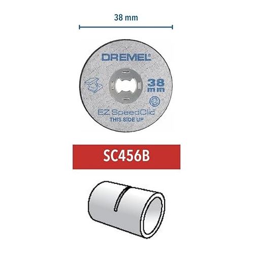  Dremel 456B EZ SpeedClic Cutting Wheels Accessory Set with 12 Metal Saw Cutting Discs for Rotary Multi Tool