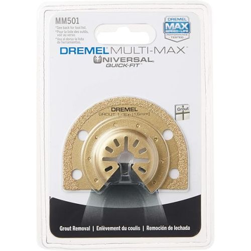  Dremel MM501 1/16-Inch Oscillating Multitool Blade for Grout Removal, Fast Cutting Carbide Accessory - Universal Quick- Fit Interface Fits Bosch, Makita, Milwaukee, and Rockwell