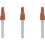 Dremel 953 Aluminium Oxide Grinding Stones Accessory Set, 3 Cone-shaped Grinding Stones for Grinding and Sharpening Metals (6,4 mm)