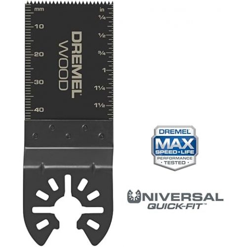  Dremel MM480 Wood Drywall Oscillating Multitool Blade, High Speed Steel Saw Blade Ideal For Wood Cutting Applications - Universal Quick-Fit Interface Fits Bosch, Makita, Milwaukee and Rockwell , Black