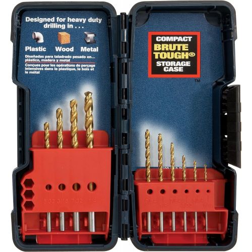  Dremel Bosch TI10 10 piece Titanium-Coated Drill Bit Set