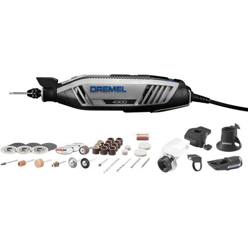  [아마존베스트]Dremel 4300-5/40 High Performance Rotary Tool Kit with LED Light- 5 Attachments & 40 Accessories- Engraver, Sander, and Polisher- Perfect for Grinding, Cutting, Wood Carving, Sandi