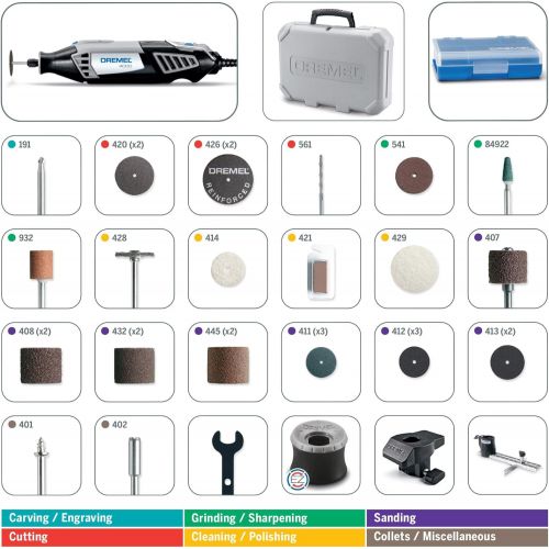  [아마존베스트]Dremel 4000-2/30 High Performance Rotary Tool Kit- 2 Attachments & 30 Accessories- Grinder, Sander, Polisher, Router, and Engraver- Perfect for Routing, Metal Cutting, Wood Carving
