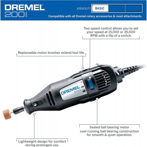  [아마존베스트]Dremel 200-1/15 Two-Speed Rotary Tool Kit
