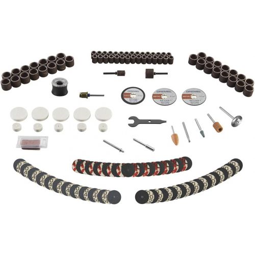  [아마존베스트]Dremel Rotary Tool Accessory Kit- 710-08- 160 Accessories- EZ Lock Technology- 1/8 inch Shank- Cutting Bits, Polishing Wheel and Compound, Sanding Disc and Drum, Carving, Sharpenin