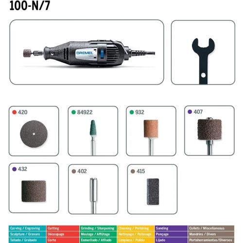 [아마존베스트]Dremel 100-N/7 Single Speed Rotary Tool Kit with 7 Accessories
